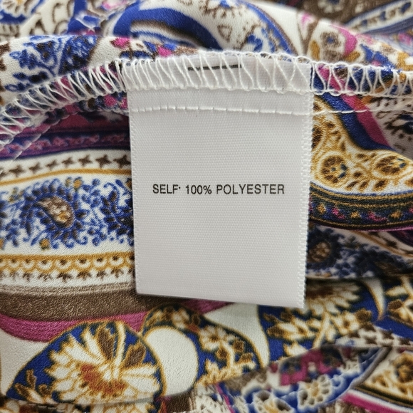 Rose + Olive Women’s Long Sleeve Button-Up Blouse Size Large, Multicolor - Picture 6 of 7